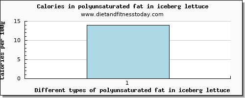 polyunsaturated fat in iceberg lettuce fatty acids, total polyunsaturated per 100g