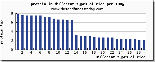 rice protein per 100g
