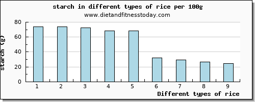 rice starch per 100g