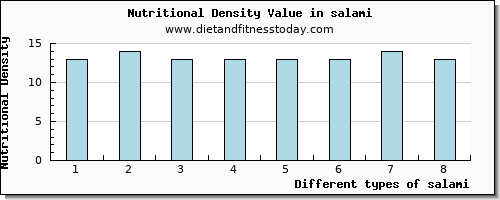 salami cholesterol per 100g