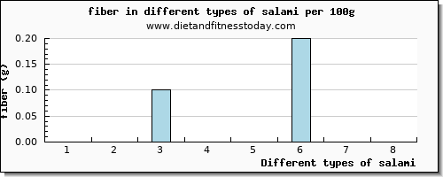 salami fiber per 100g