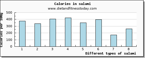 salami niacin per 100g