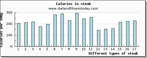 steak protein per 100g