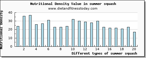 summer squash water per 100g