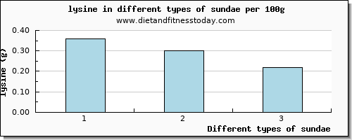 sundae lysine per 100g