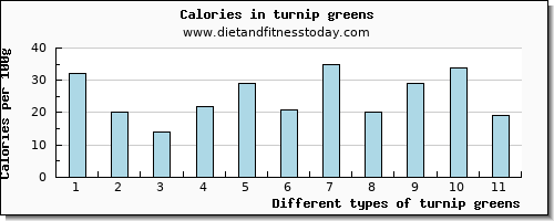 turnip greens cholesterol per 100g
