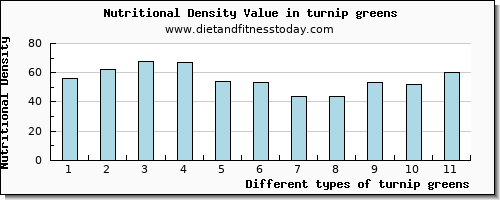 turnip greens water per 100g