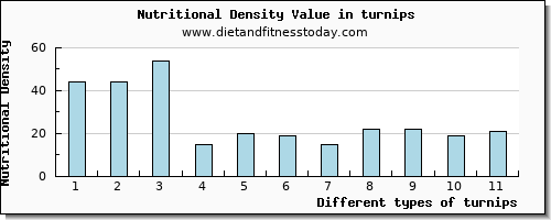 turnips iron per 100g