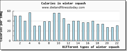 winter squash protein per 100g